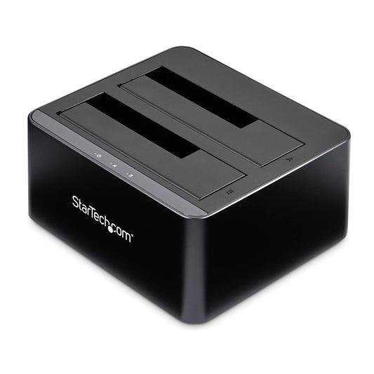 StarTech.com Dual-Bay USB 3.0 to SATA Hard Drive Docking Station, USB Hard Drive Dock, External 2.5/3.5" SATA I/II/III, SSD/HDD Docking Station