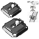 NEEWER 38mm Square Quick Release Plate 2 Pack, Anti Off Arca Type QR Camera Mount Plate Compatible with PD Camera Clip Shoulder Strap Tripod Head