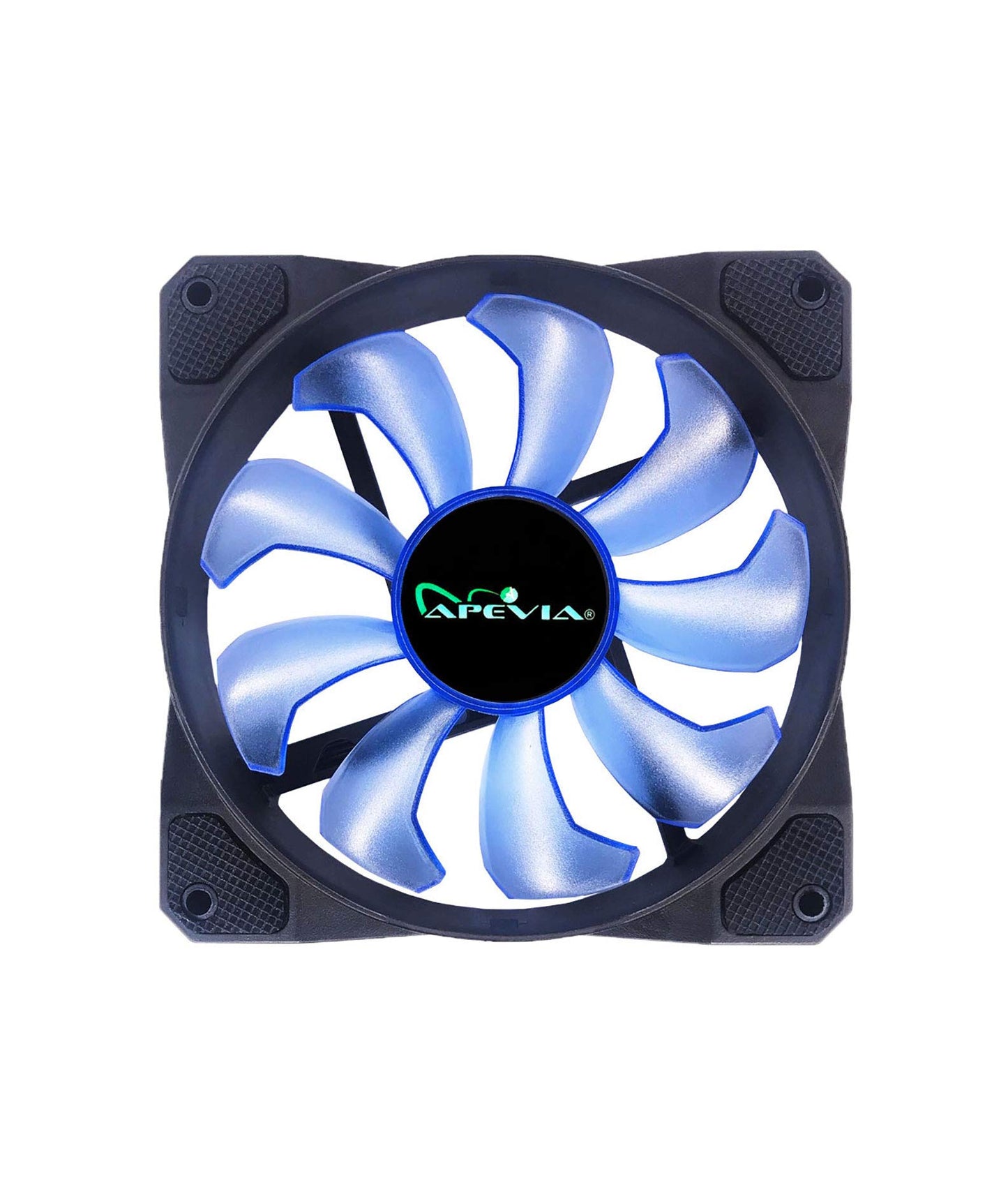 APEVIA CO12L-BL Cosmos 120mm Blue LED Ultra Silent Case Fan w/ 16 LEDs & Anti-Vibration Rubber Pads