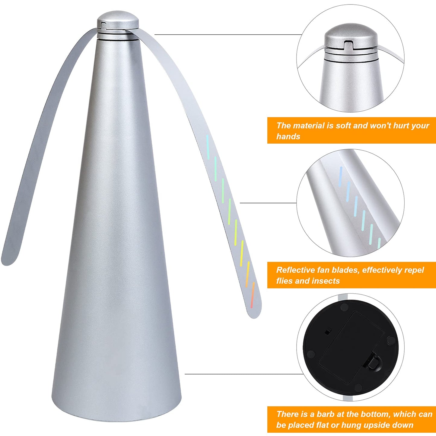 PIOPIAONIU 5 Pcs Table Fly Fans for Indoor and Outdoor Food Fans for Restaurant,Home Party