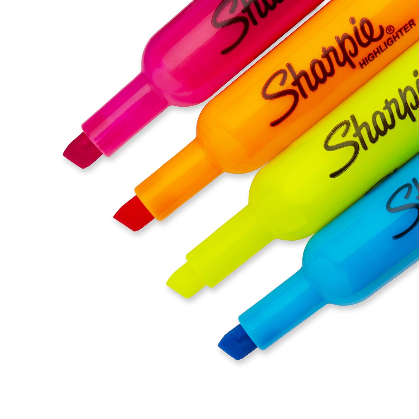 Sharpie Accent Tank-Style Highlighters, Assorted Colors, 4 Count - Back to School, Desk Supplies