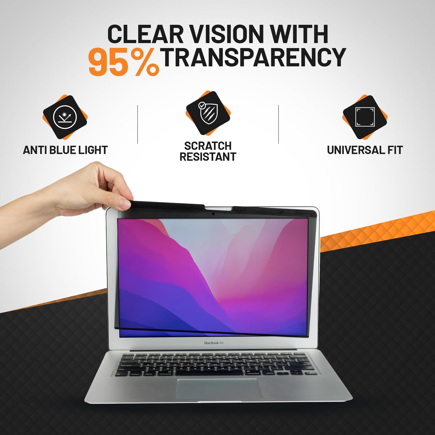 Tecgear Privacy Screen Filter 15 Inch | MacBook 15 Inch M1 Privacy Filter | Magnetic Laptop Screen Protector | Anti Glare Blue Light Blocking Magnetic