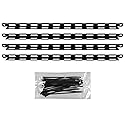 ECHOGEAR Rack Cable Management Tie Bar Kit - Includes 4X 1U Tie Bars, 24 Zip Ties, 8 Cage Nuts, & 8 Screws - Works with 19" Open Frame Racks