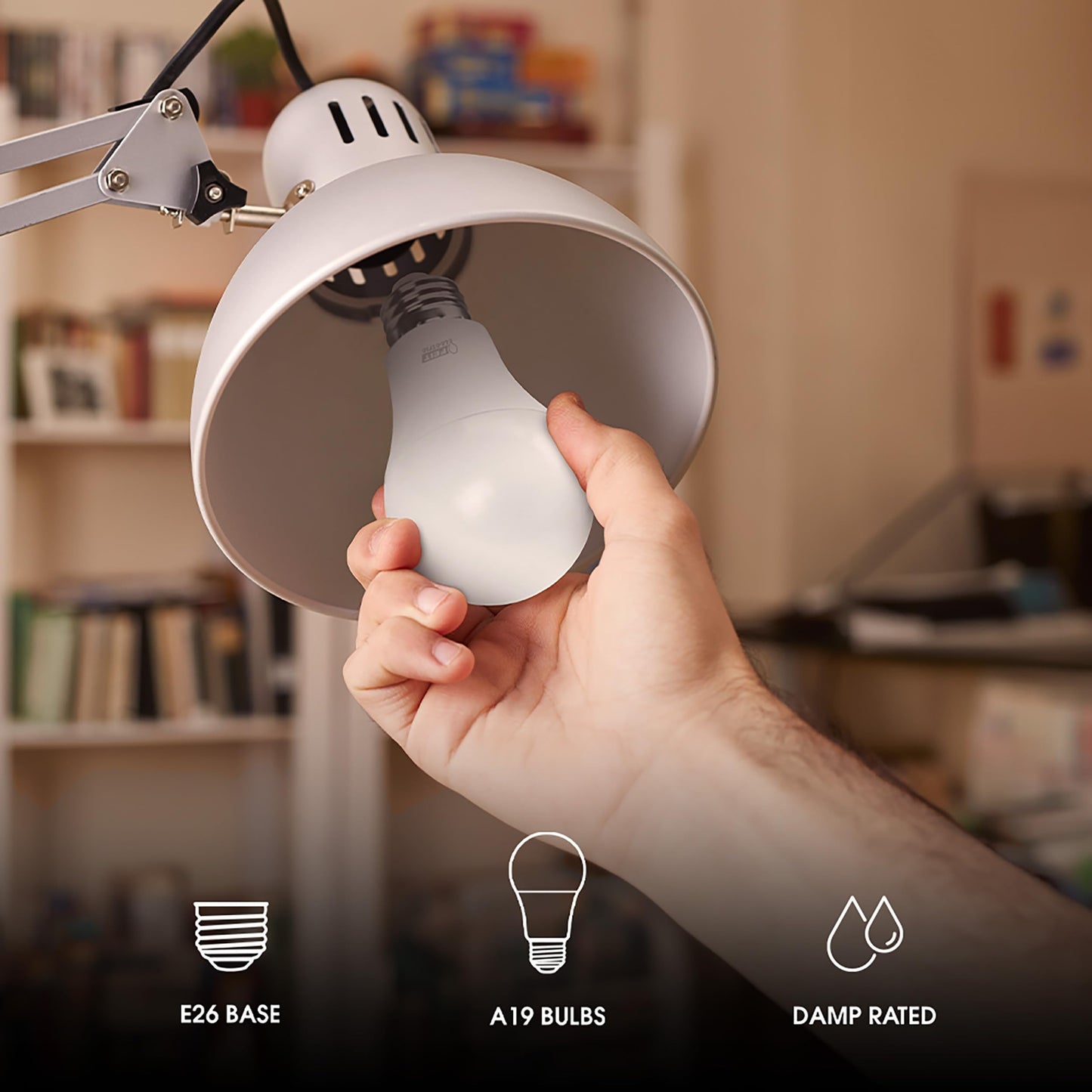 Feit Electric Enhance A19 LED Light Bulb, 100W Eq, Soft White, 2 Pack