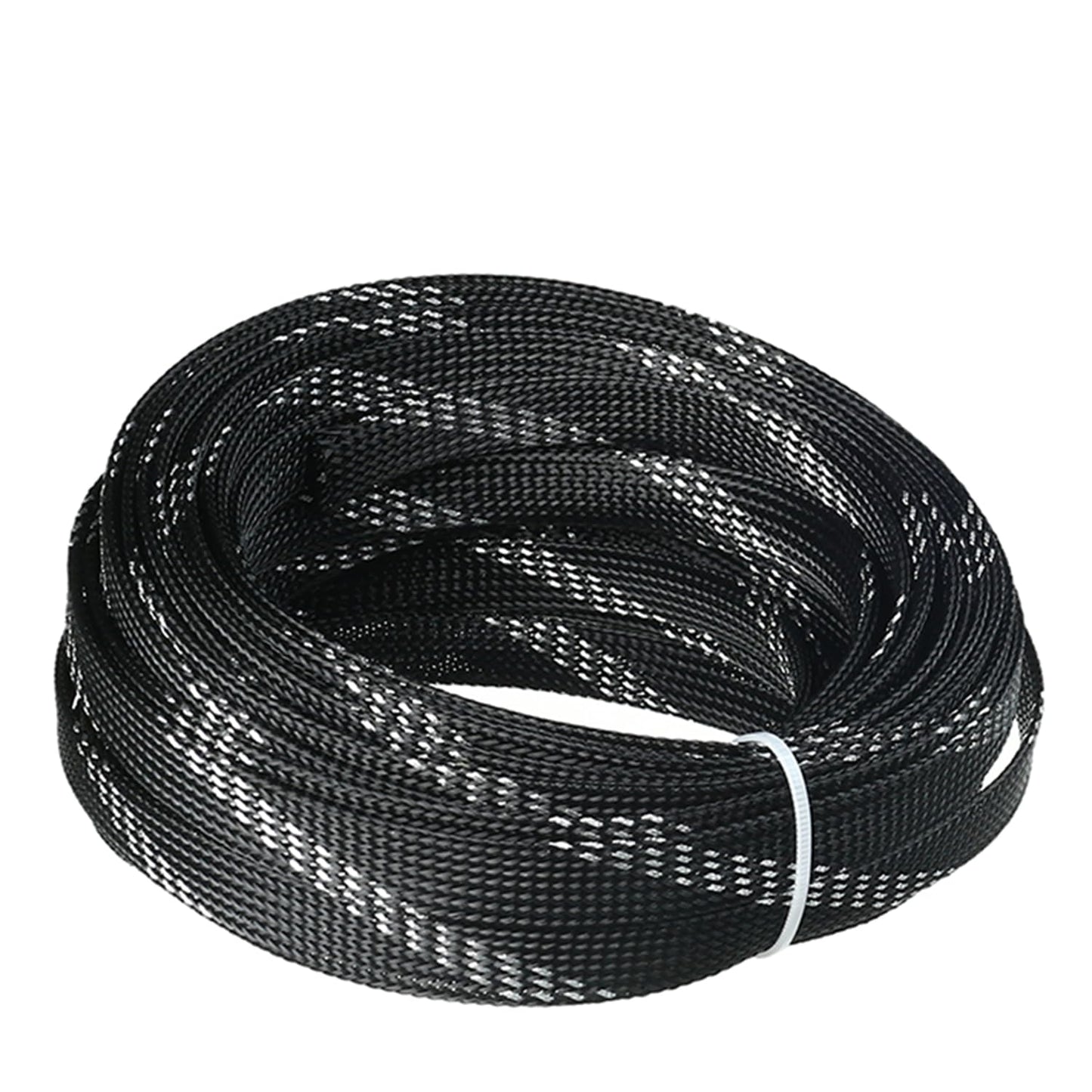 Othmro 32.8ft Length PET Flexible Expandable Braided Cable Sleeves 0.47in Width Wire Loom Sleeving and Organizer Flexible Wire Mesh Sleeves for TV