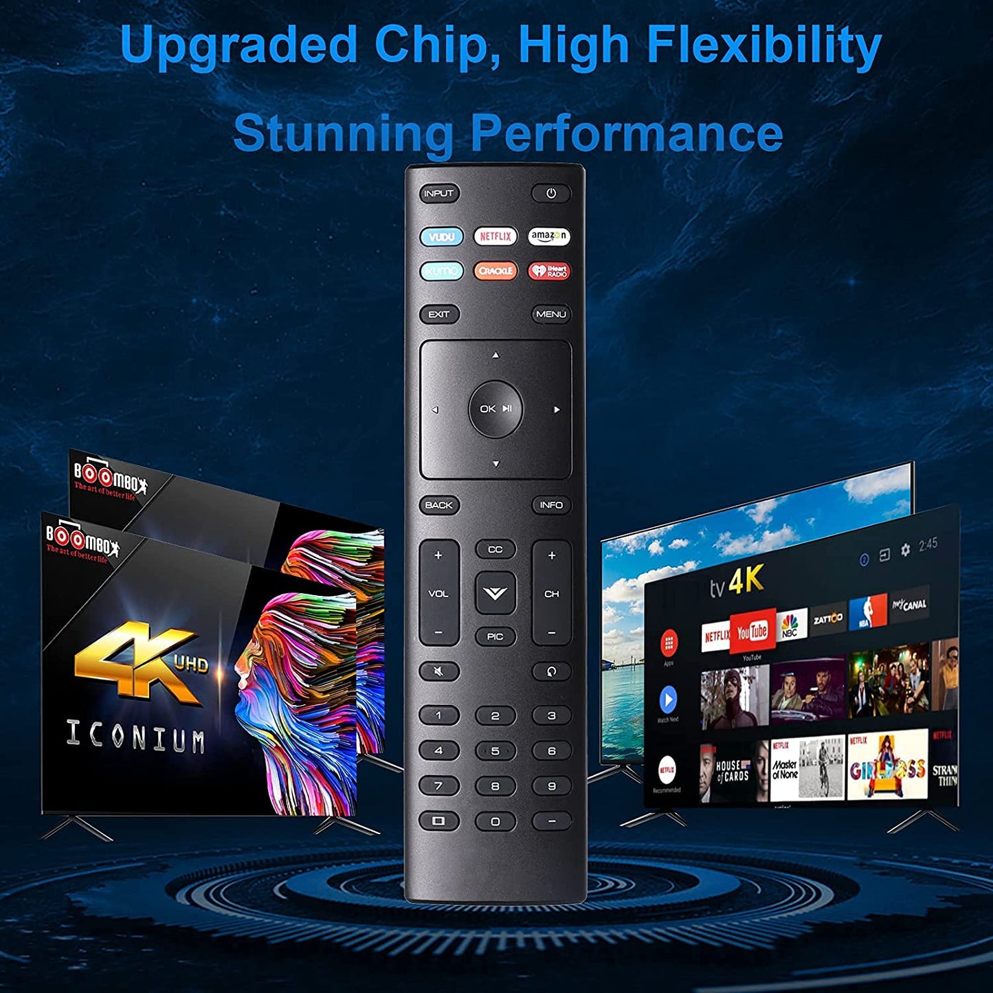 2 Packs XRT136 Universal Replacement Remote Control Compatible with All Vizio Smart TV Include D-Series M-Series P-Series V-Series