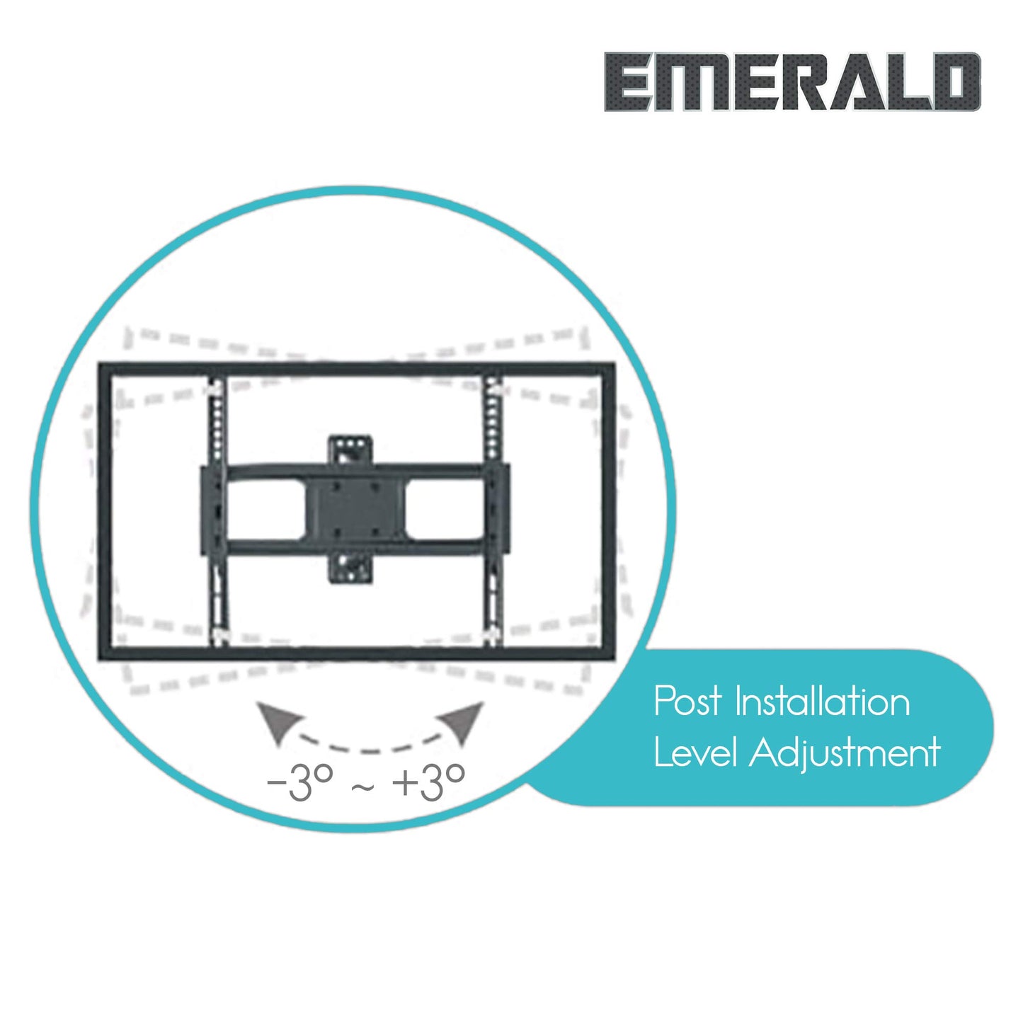 Emerald Full Motion TV Wall Mount Bracket for 32-85 inch TVs - Full Swivel Mount for Flat and Curved TVs
