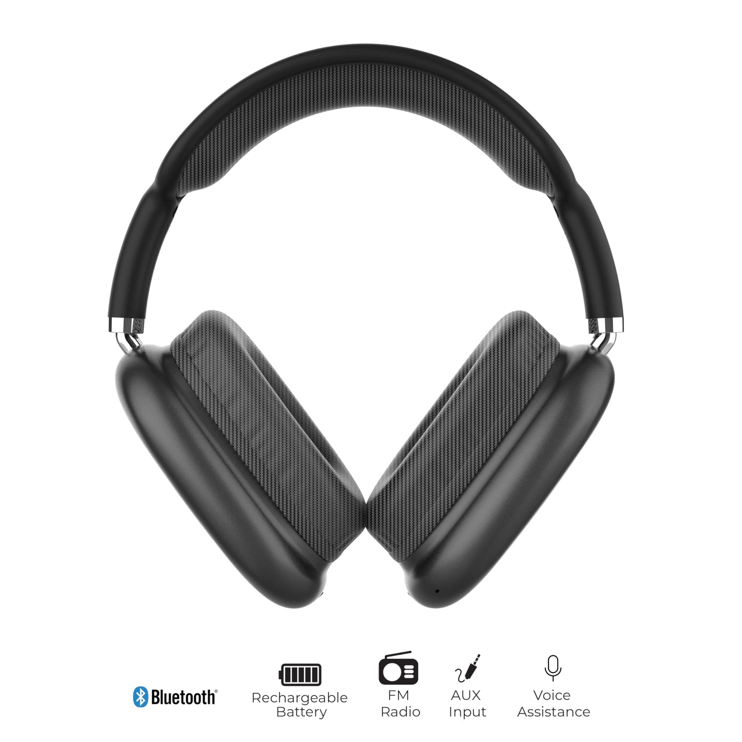 Supersonic IQ Sound IQ-170BT High Performance Wireless Bluetooth Headphones with 10m Range, FM Radio, Hands-Free Mic, Swivel Design, Soft Earpads…