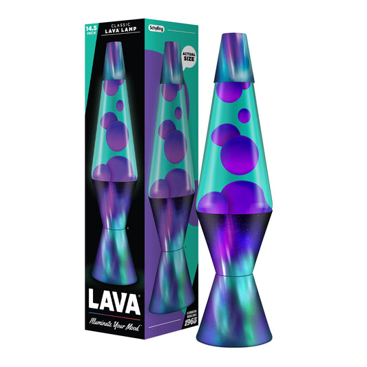 The Original Lava® Lamp - 14.5" Aurora Borealis - Classic Liquid Motion Lamp - Purple Wax and Blue Liquid - Item #2047 (Amazon Exclusive)