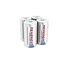 Tenergy Premium Rechargeable C Batteries, High Capacity 5000mAh NiMH C Size Battery, C Cell Battery, 4-Pack