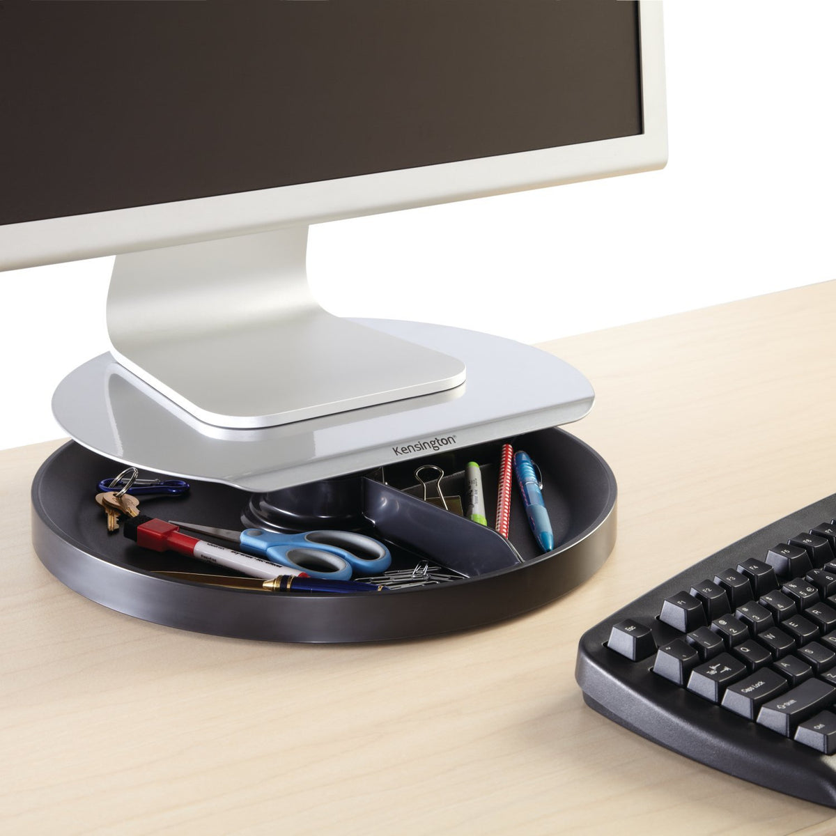 Kensington Spin2 Monitor Stand with SmartFit System, Height Adjustable (K60049USAF),Black