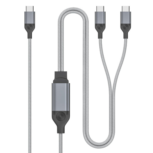 TIPSEAN 2-in-1 USB C to USB C Cable 140W Max, Fast Charging Cable for iPhone 16 Pro Max/MacBook Pro/Samsung, Dual Type-C Charging Cord, Braided