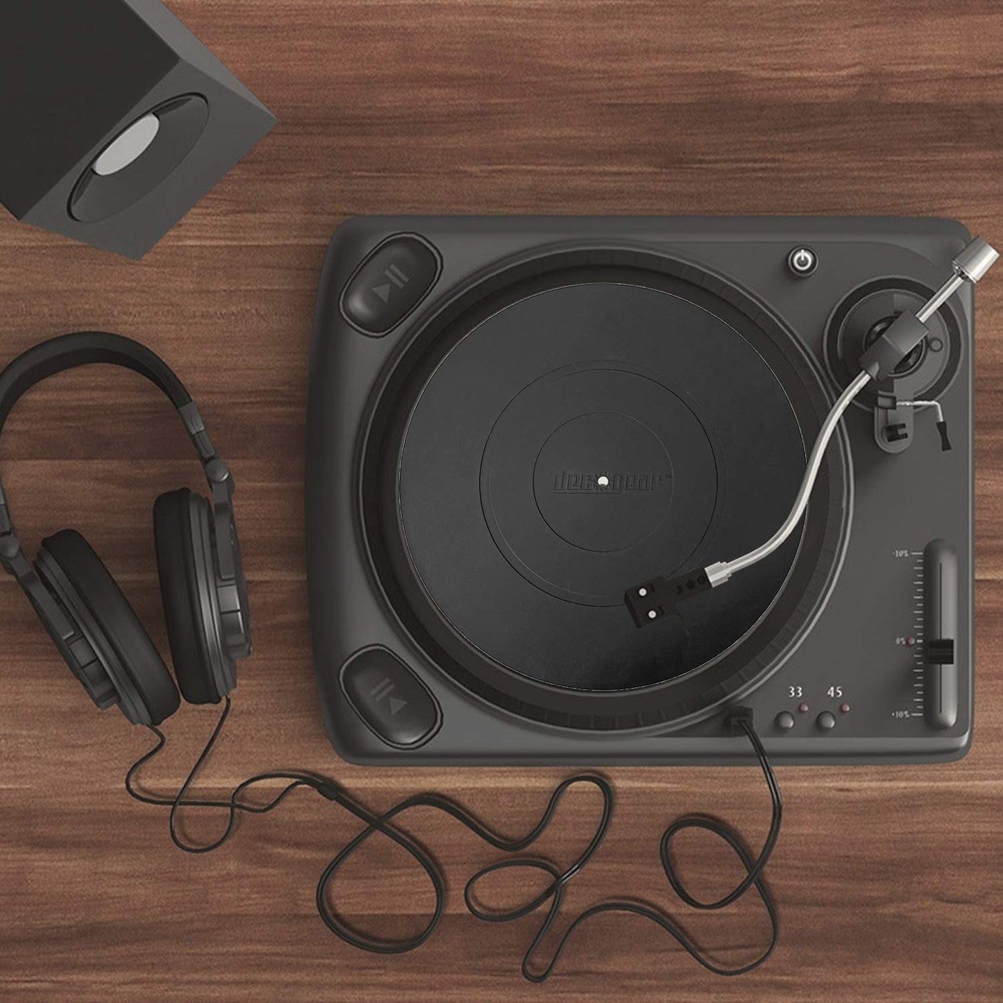 Deco Gear Audiophile 12-Inch Silicone Rubber Turntable Platter | Universal for All Vinyl LP Record Players - Anti-Static Slipmat | Improves Sound