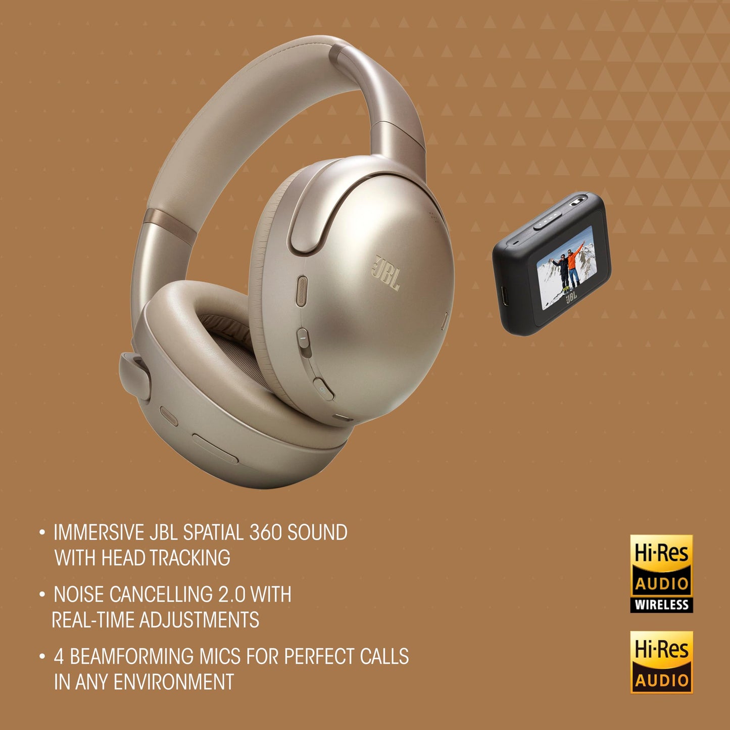 JBL Tour One M3 Smart Tx - Wireless Over-Ear Noise Cancelling Headphones with Smart Transmitter, Hi-Res Audio (3.5mm or USB-C), Spatial 360 Sound…