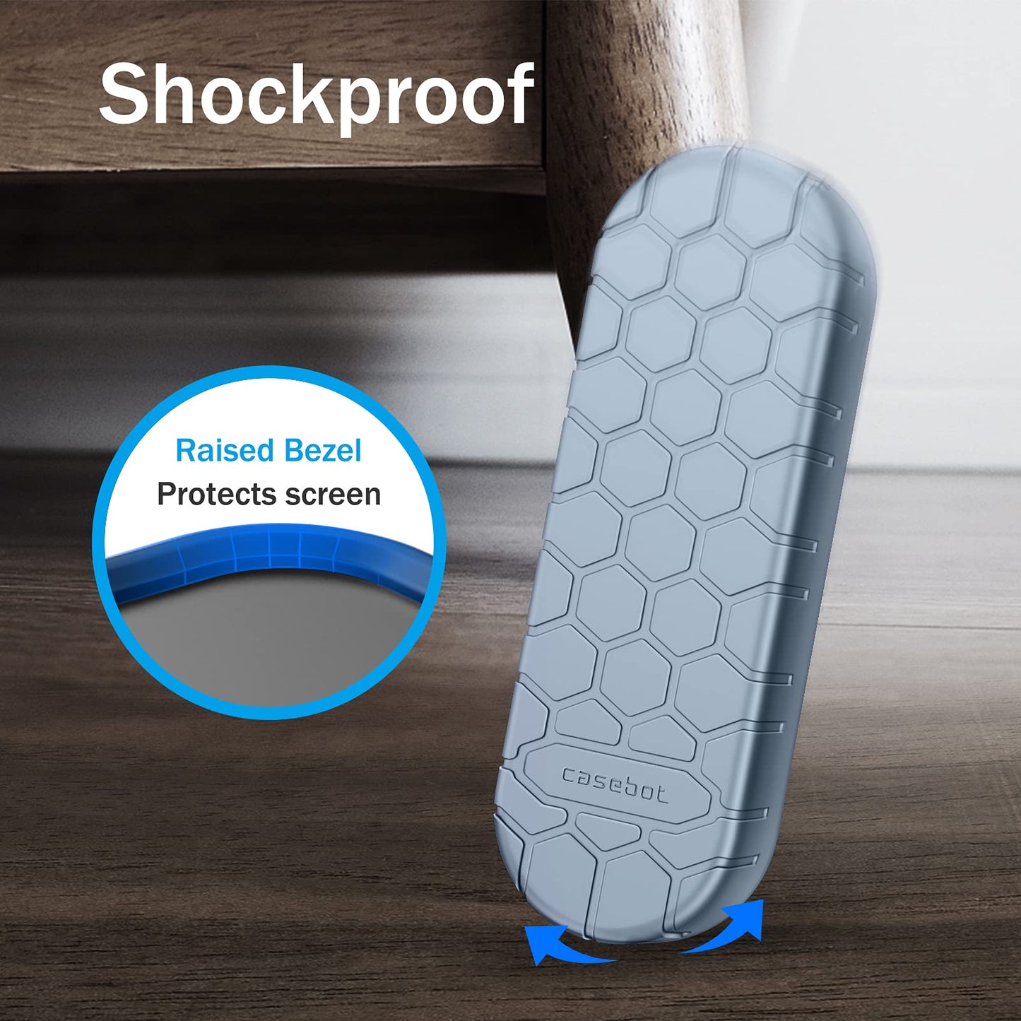 Fintie Protective Case for Chromecast with Google TV HD 2022 / 4K 2020 Voice Remote - CaseBot Lightweight (Anti-Slip) Shockproof Silicone Cover