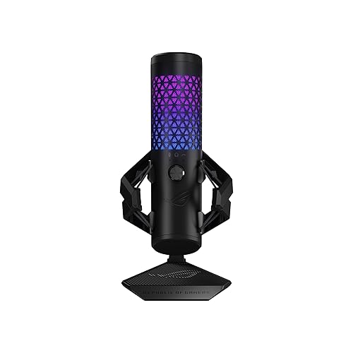 ASUS ROG Carnyx USB Gaming Microphone (25mm Condenser Capsule, 192kHz/24-bit, Cardioid, high-Pass Filter, Built-in pop Filter, Metal Shock Mount