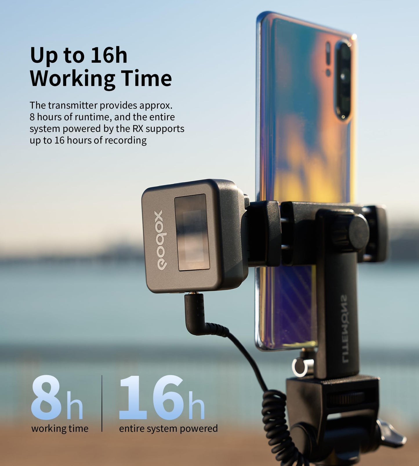 GODOX Wireless Lavalier Microphone for iPhone/Android/Camera/PC/Laptop with Lightning/USB-C/Plug, 48KHz 24Bit, Noise Cancellation for Video Recording