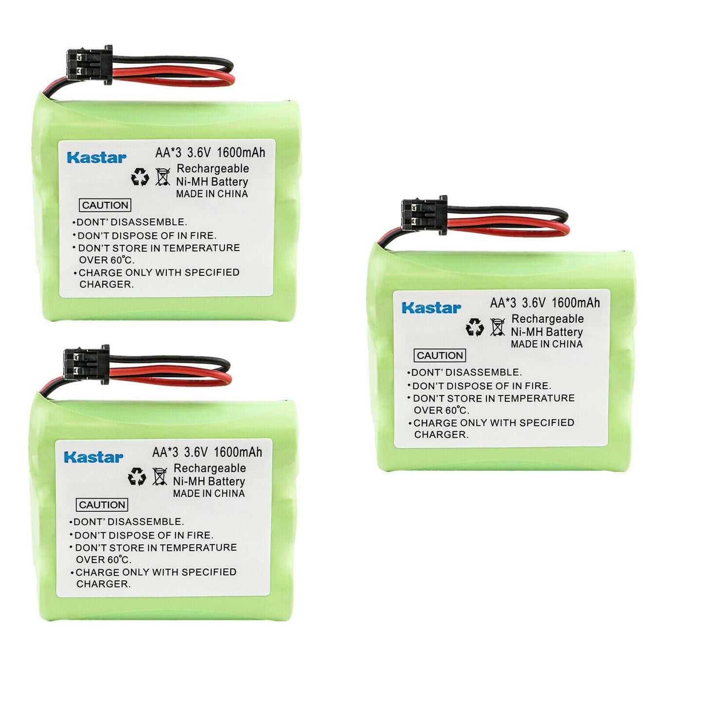 Kastar 3-Pack Battery Replacement for Casio BT-905 CP-1218 CP-1240 Bell Phone 31001 32001 32011 Sylvania ST88201 ST88207 CT901HS SJB1142 SJB1142/17