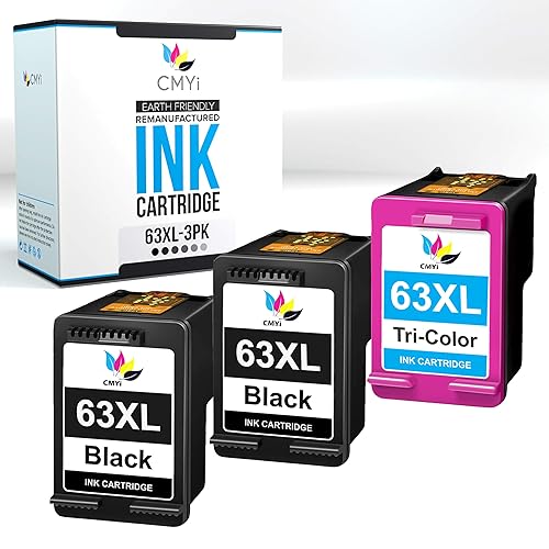 CMYi 63XL Replacement Combo Pack Ink Cartridges for HP OfficeJet 4657, 5200, 5210, 5212, 5220, 5222, 5230, 5232, 5252, 5255, 5258, Envy 4510, 4511