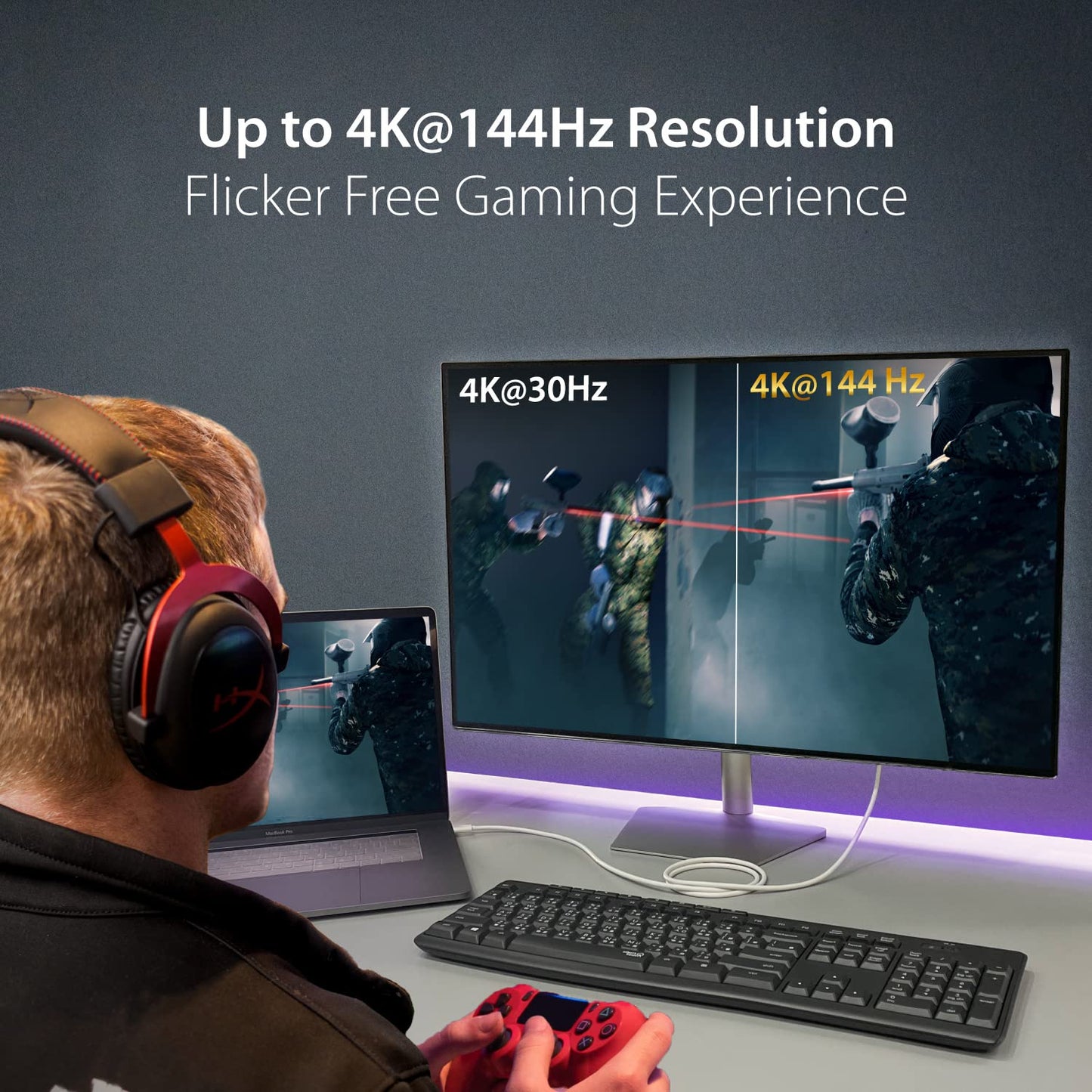 j5create USB-C to DisplayPort Cable - 4K@144Hz, 3.9ft, Type C to DP Cable, Compatible with iPhone 15 Pro/Max, MacBook Pro/Air, iPad Pro, XPS