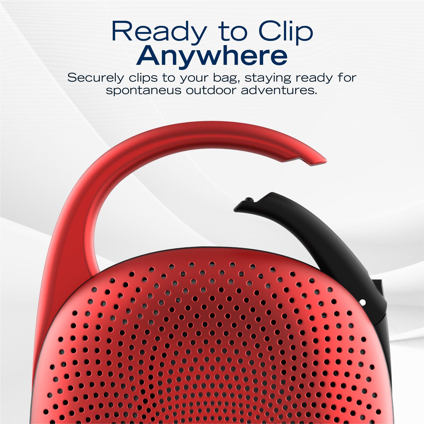 Nautica Nayman SP700 Portable Bluetooth Speaker, 16W Sound, Deep Bass, IPX7 Waterproof, 10H Playtime, RGB Light TWSPlus, Shower & Outdoor (Red)