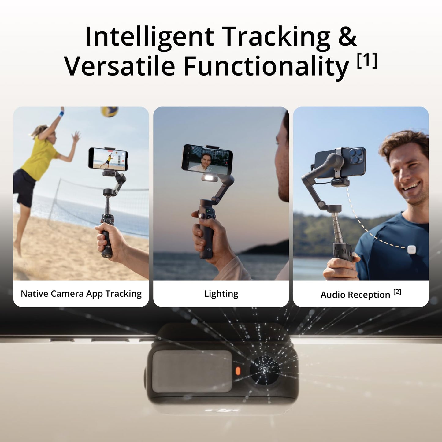 DJI Osmo Mobile 7P Gimbal Stabilizer for iPhone, Android, Native Tracking, Lighting, 3-Axis Phone Gimbal, Quick Launch, One-Tap Edit, Built-in