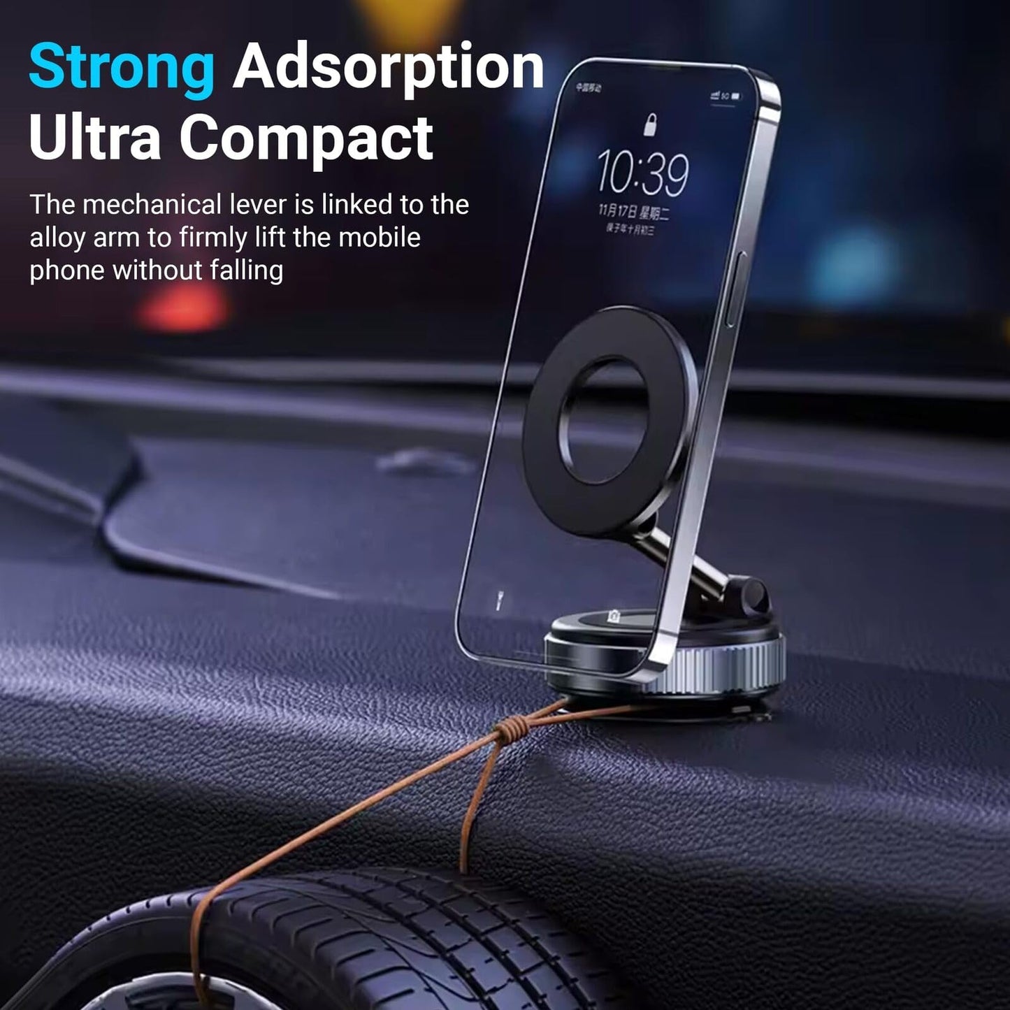womkvai 2026 new Upgraded Vacuum Magnetic Car Phone Holder 360° Reinforced Ultra Suction Cup Phone Mount for MagSafe Cell Phone Holders for Your