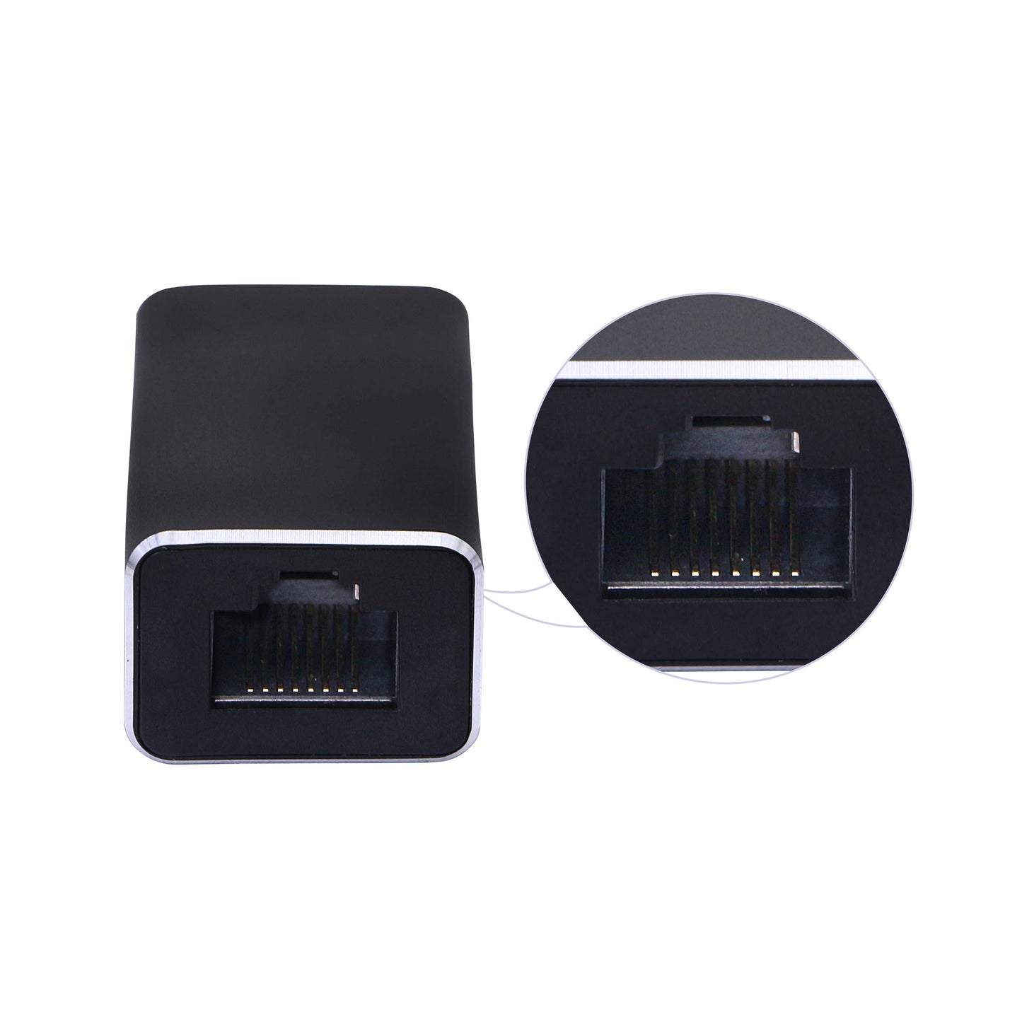 SinLoon RJ45 LAN Coupler Adapter Surge Thundering Protector Gigabit 1000Mbs Ethernet Extender Connector for Cat7 Cat6 Cat5e Female to Female (Black)
