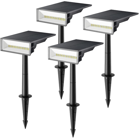 Consciot Solar Lights Outdoor, 6500K Daylight Solar Spotlights, Waterproof Landscape Lighting for Yard, Garden, Tree, Pathway, House, Patio, Outdoor