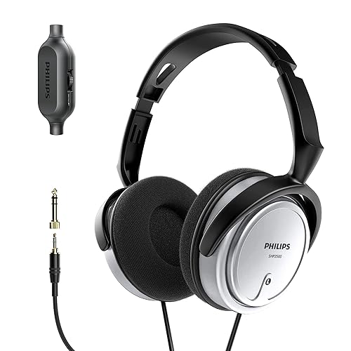 PHILIPS Over Ear Wired Stereo Headphones for Podcasts, Studio Monitoring and Recording Headset for Computer, Keyboard and Guitar with 6.3 mm (1/4")…