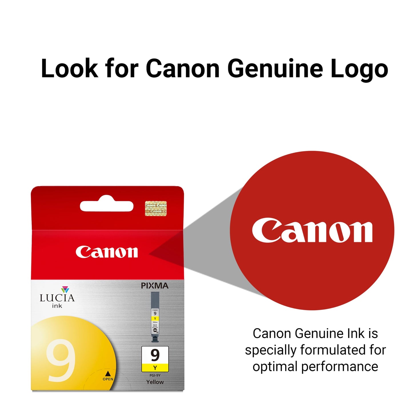 Canon PGI-9 Genuine Yellow Ink Tank, Compatible with Pro9500, Pro9500 Mark II, MX7600, and IX7000 Printers