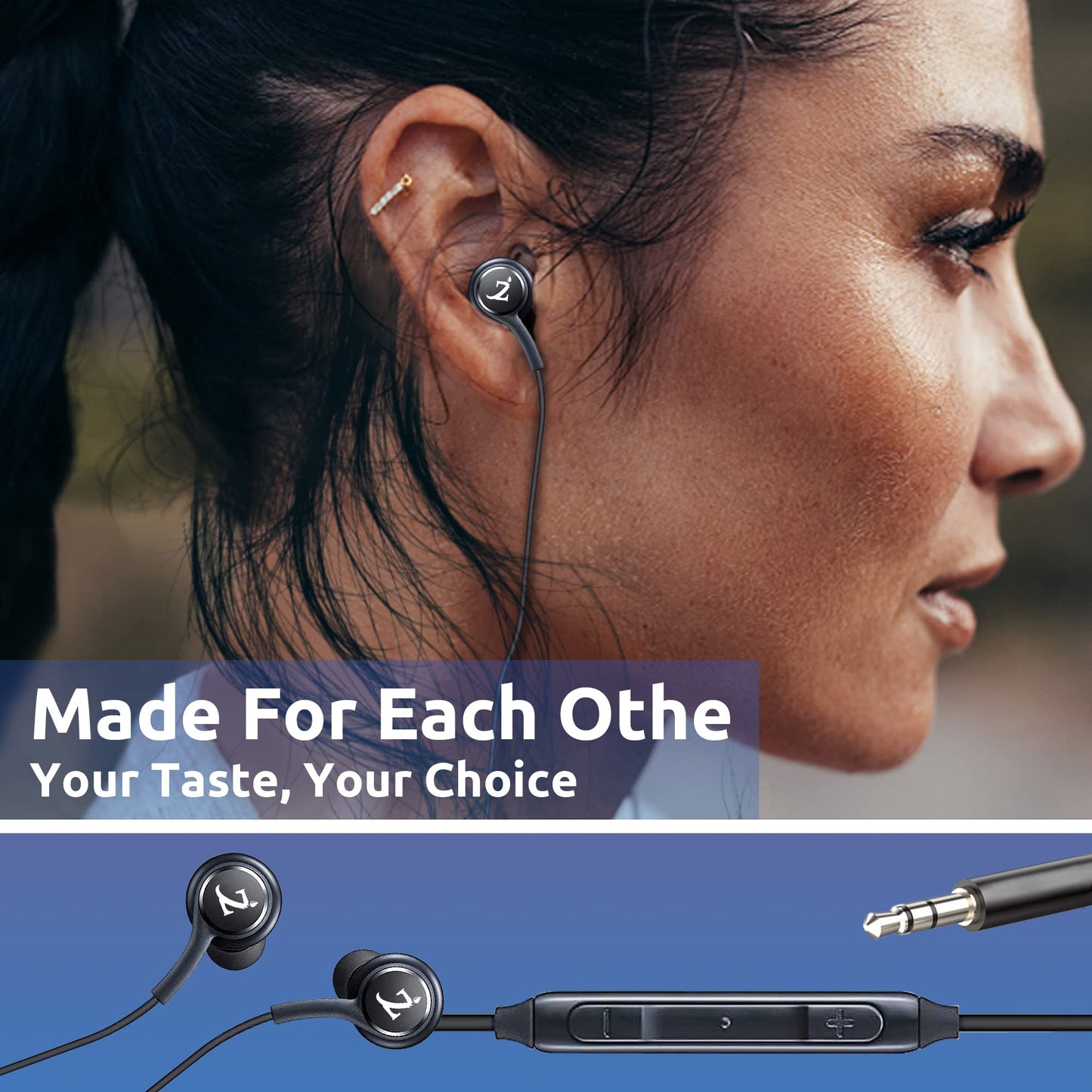 ZAMZAM PRO 3.5mm(1/8inch) Regular Plug Stereo Headphones with Hands-Free Built-in Microphone Buttons + Crisp Digital Titanium Clear Audio