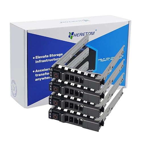 Hard Drive Bracket 2.5" SSD Mount G176J HDD Caddy SAS SATA Hard Drive Tray Caddy Compatible with Dell PowerEdge R610 R620 R710 T710 R720 R815 R820, 4