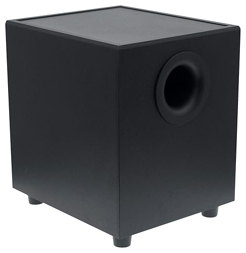Rockville CT80 8" 70V Commercial Subwoofer, Wall-Mount Bracket, Deep Bass, Wide Frequency, Durable Build, for Restaurants and Conference Rooms