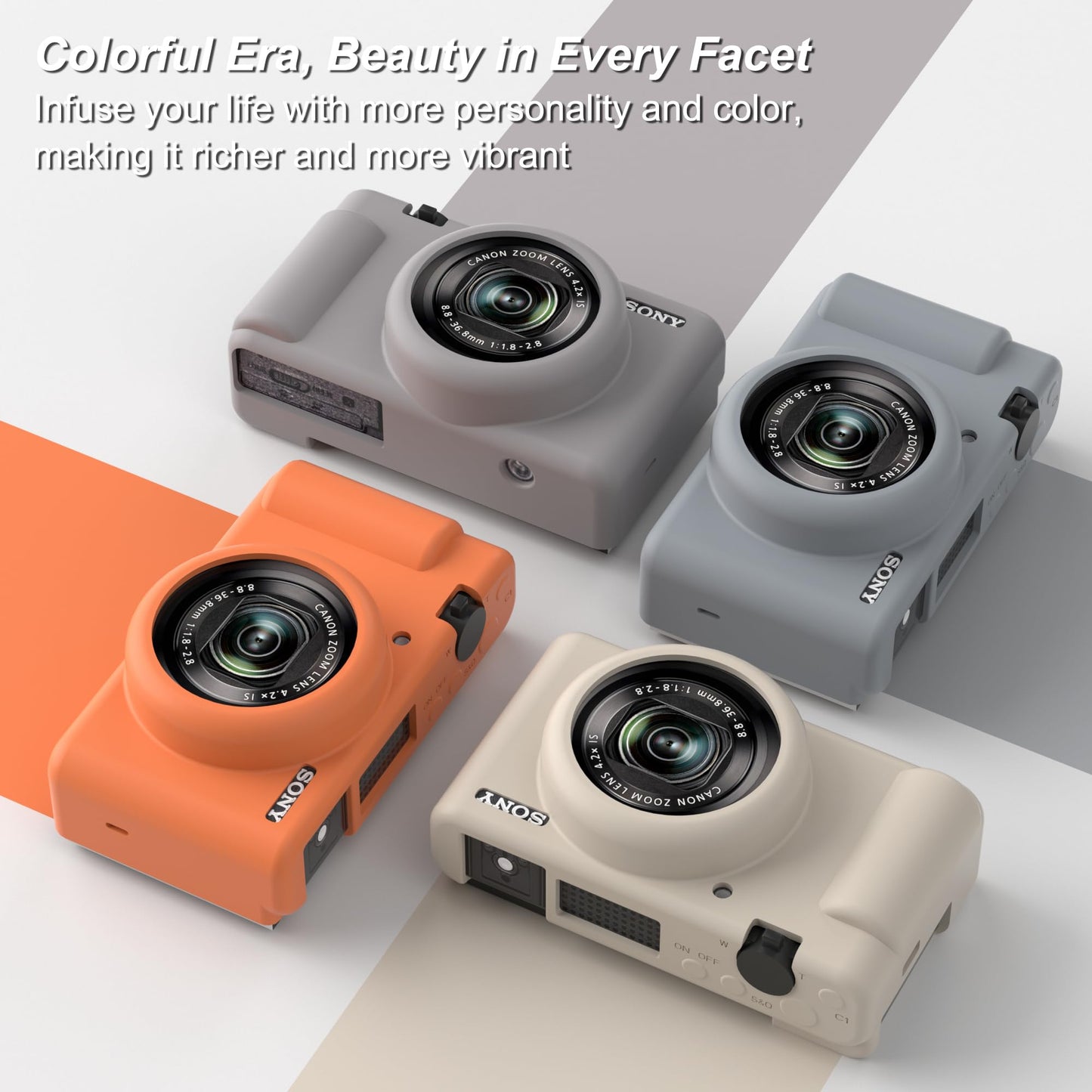 TUOOUT Offers a Silicone Protective case for the Sony ZV-1ii Digital Camera, Complete with a Screen Protector and Lanyard, Making it an Excellent