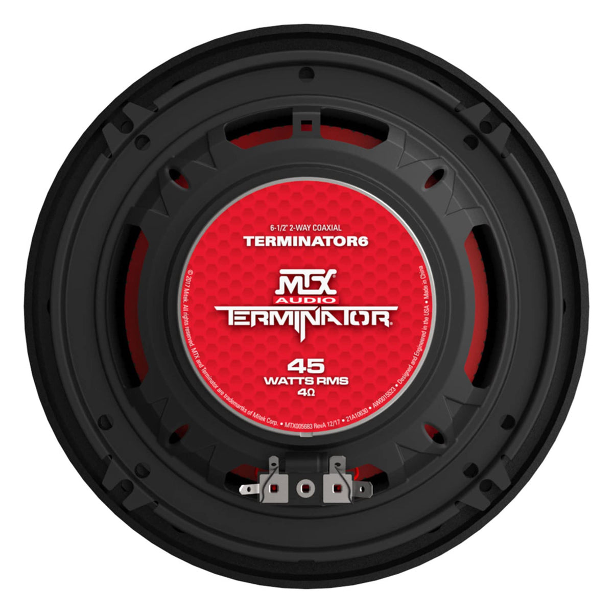MTX Audio TERMINATOR6 Terminator Series 6.5", 2-Way, 45W RMS 4-Ohm Coaxial Speaker Pair