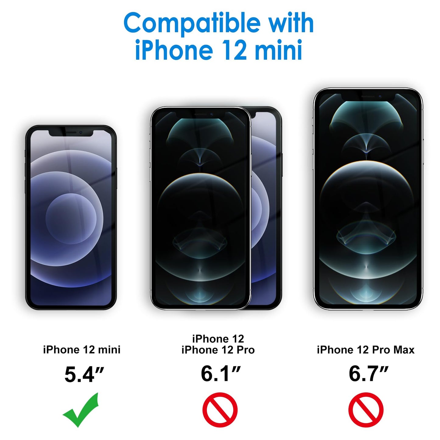 JETech Case for iPhone 12 mini, Anti-Yellowing, Black