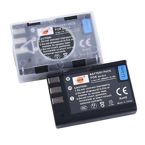 DSTE Replacement for 2 Pack EN-EL9 EN EL9 Li-ion Battery Compatible Nikon D40 D40X D60 D3000 D5000 Digital Camera as ENEL9 EN-EL9A