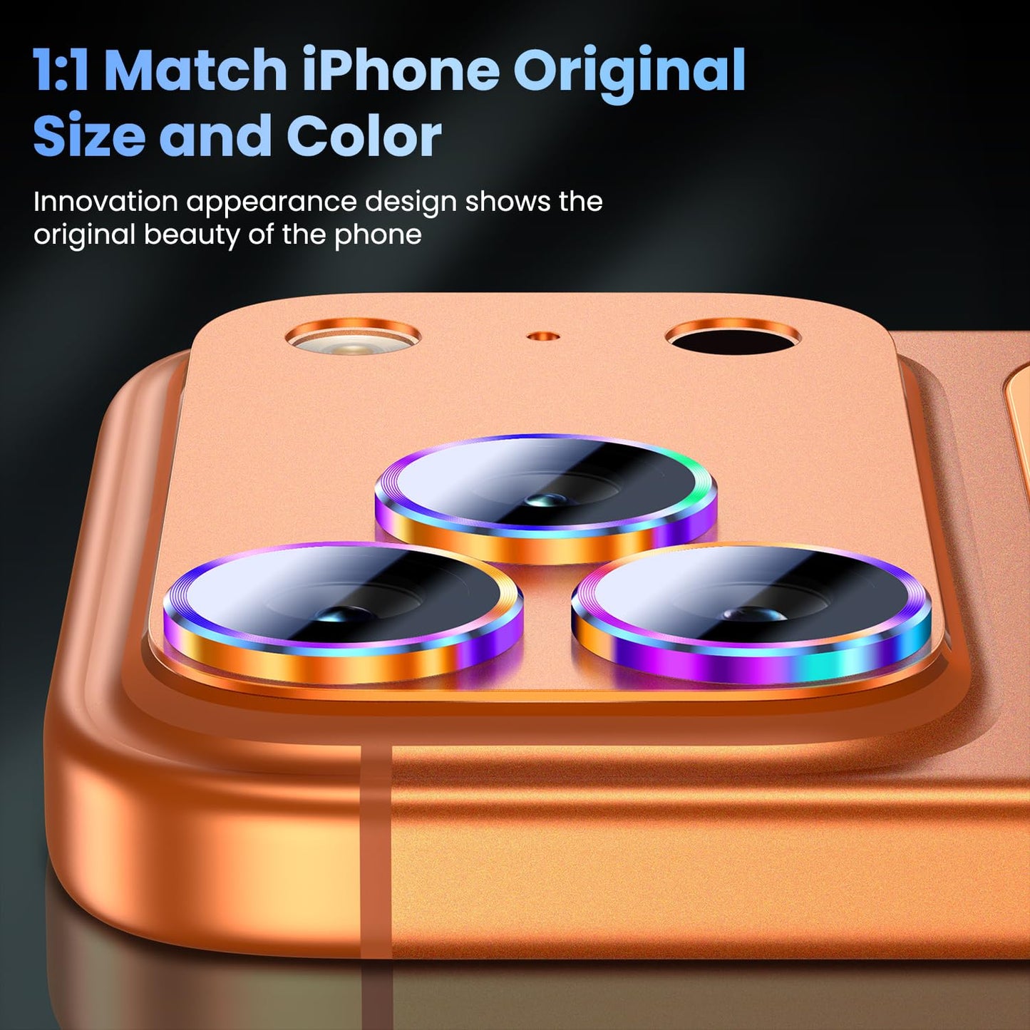 Uyiton for iPhone 17 Pro Max Camera Lens Protector, Metal Frame Glass Cover