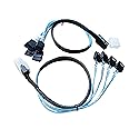 SVNXINGTII 2-Pack 1M SFF-8087 to 4x SATA Cable, 24Gbps, Internal Mini SAS to SATA Data Transfer
