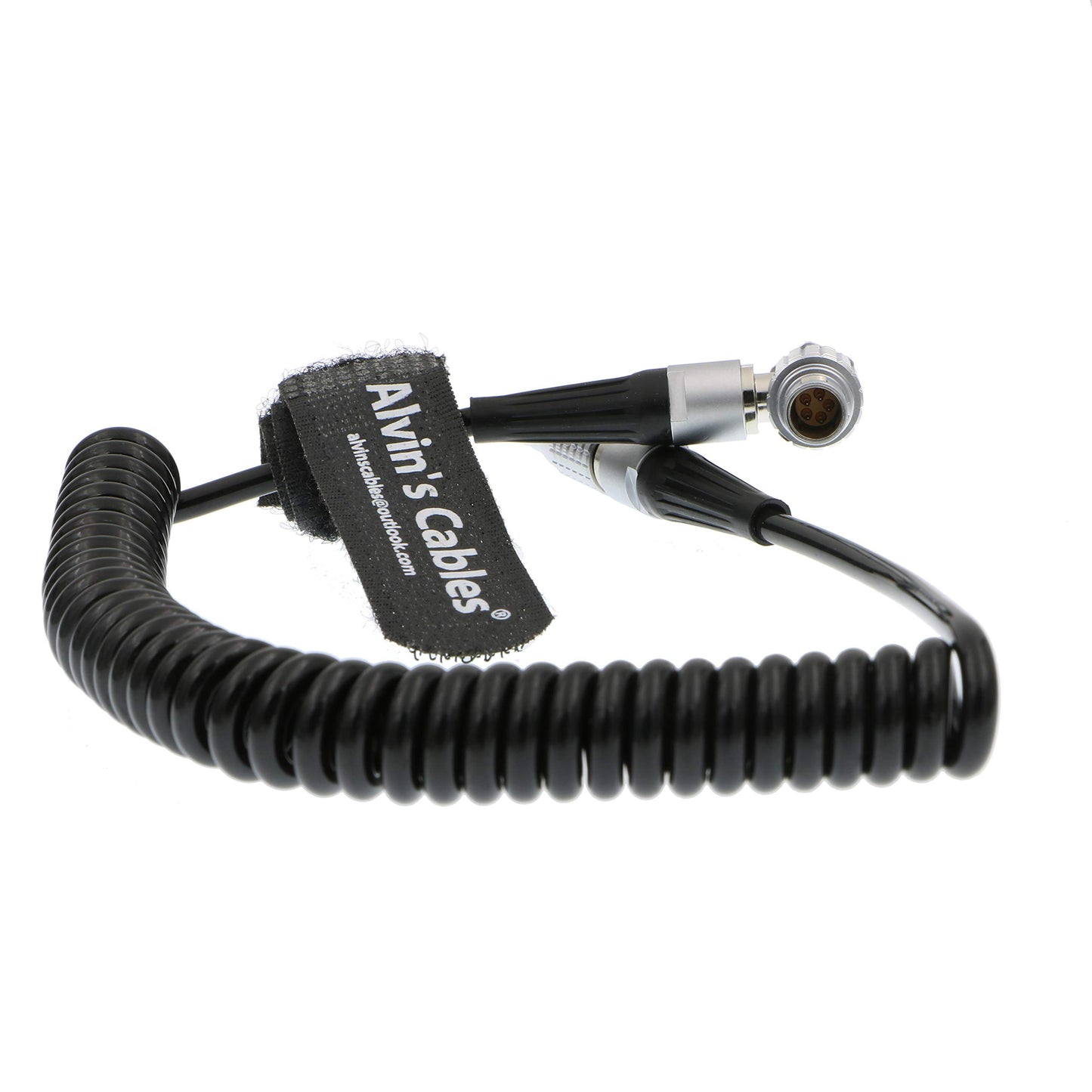 Alvin's Cables 5 Pin Timecode Coiled Cable for ARRI Alexa Sound Devices ZAXCOM DENECKE XL-LL
