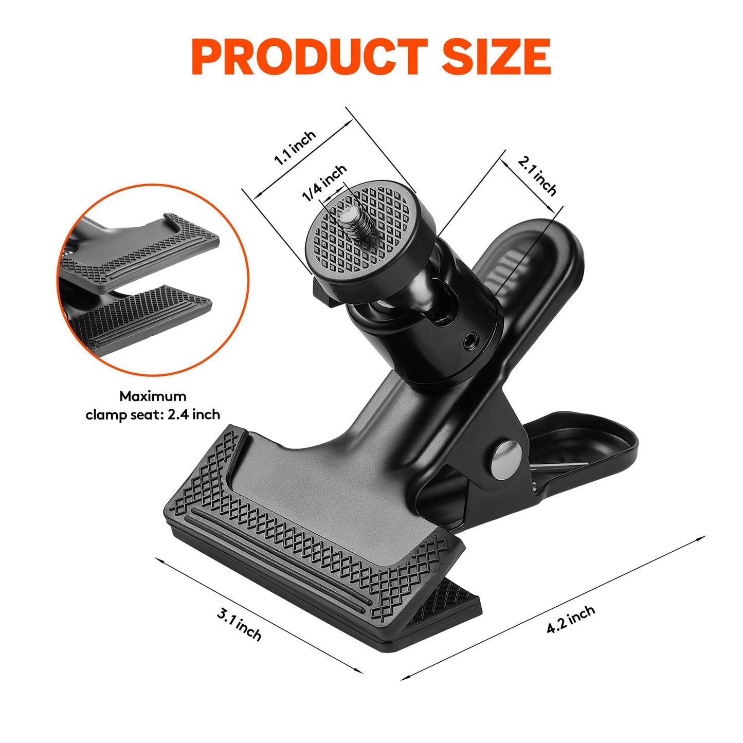 ALTIN Trail Camera Clip Mount, 2 Pack Tracking Camera Bracket, 360 Rotatable Interface Trailcam Holder for Hunting with Camouflage Style