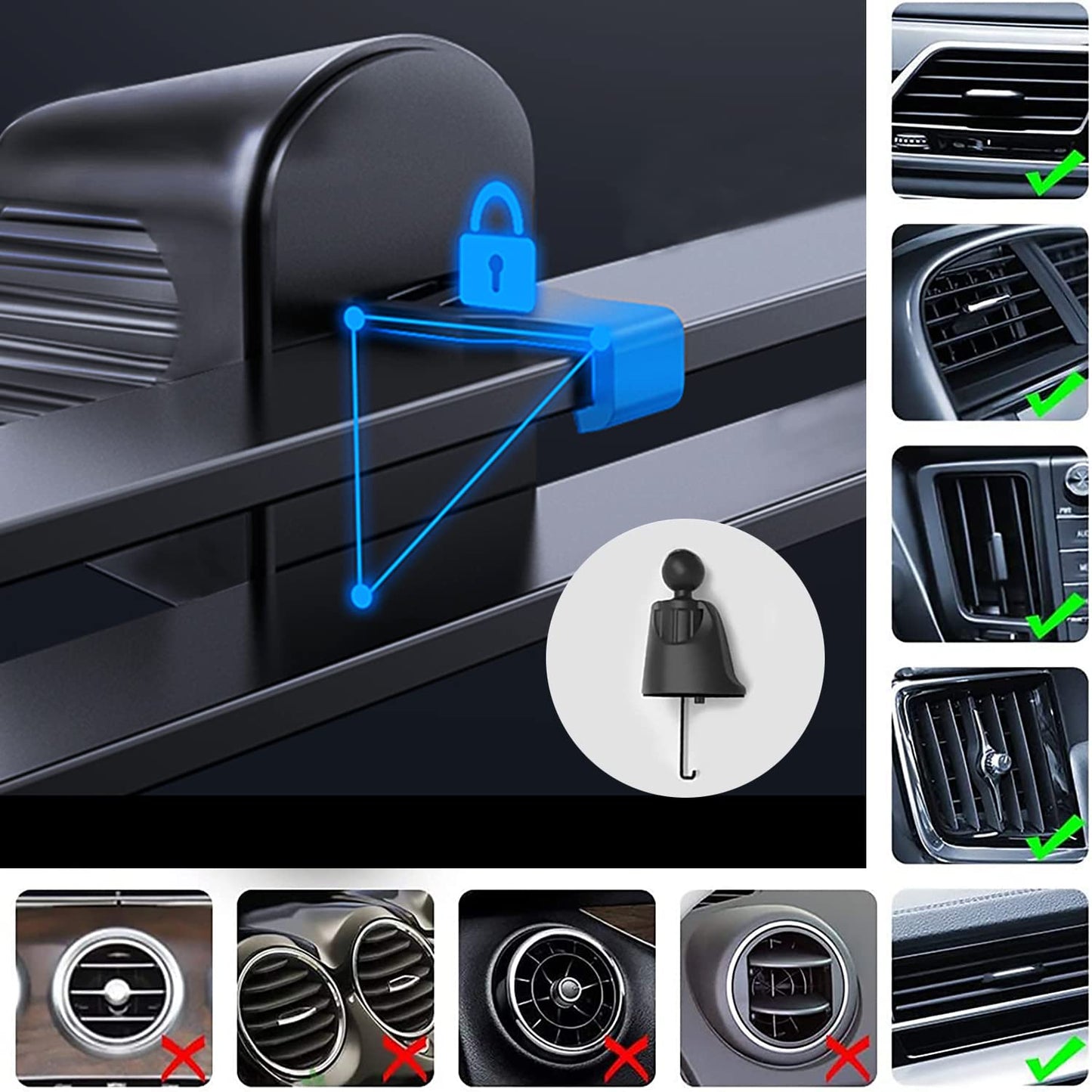 Car Phone Holder Mount Dashboard/Air Vent/Windshield for Moto Motorola G Power 2022 2021 /G Pure/G 5G/Edge 2021/One 5G Ace/G7 Z4 Z3/E 2020 E6,LG