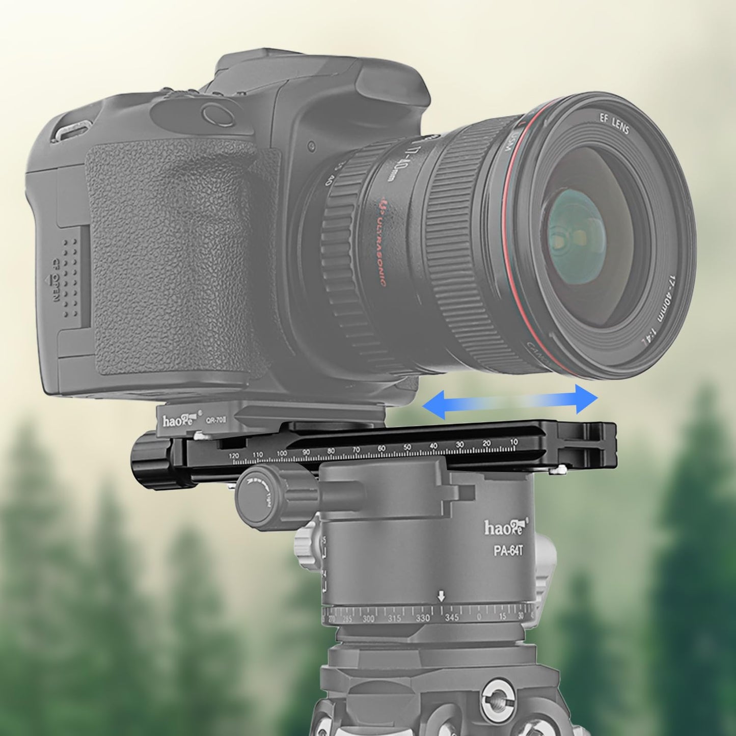 Haoge 140mm Nodal Slide Double Dovetail Focusing Rail Plate with Metal Quick Release Clamp for Camera Panoramic Panorama Close Up Macro Shoot fit Arca