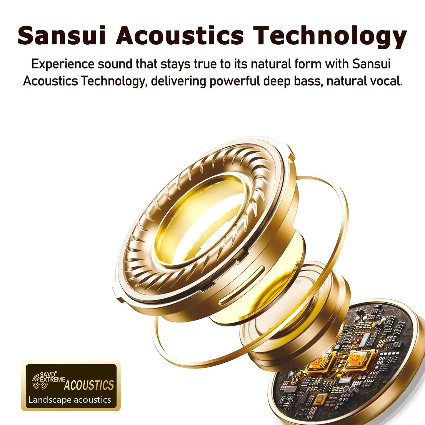 SANSUI Earbuds Wireless Bluetooth 5.4,ANC Noise Cancelling IPX4 Waterproof Stereo Headphones,up to 28 Hours of Battery Life,Deeper Bass,ENC Mics,W28