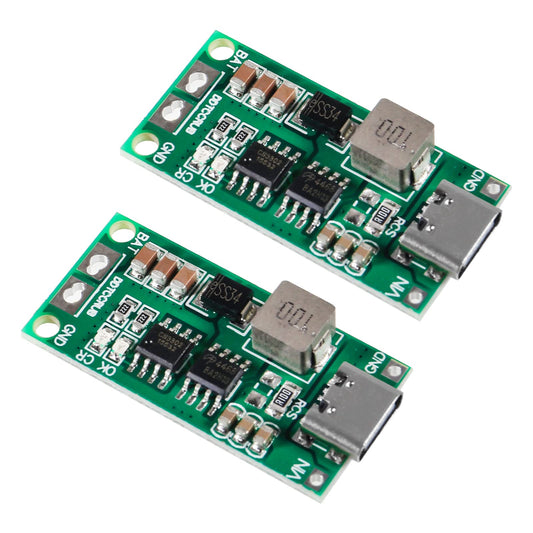 2PCS USB C BMS Step-up Boost Module 2S 3S 4S 1A 2A 4A 18650 Lithium Battery Charger Board for Li-Po Polymer Power Bank (3S 1A)