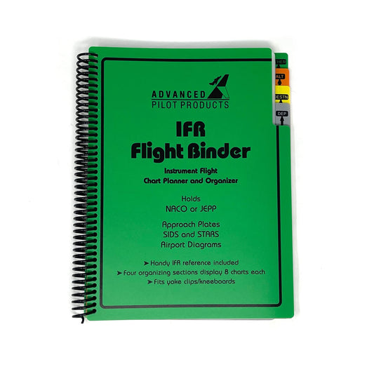 ADVANCED PILOT PRODUCTS IFR Flight Binder Instrument Flight Chart Planner and Organizer