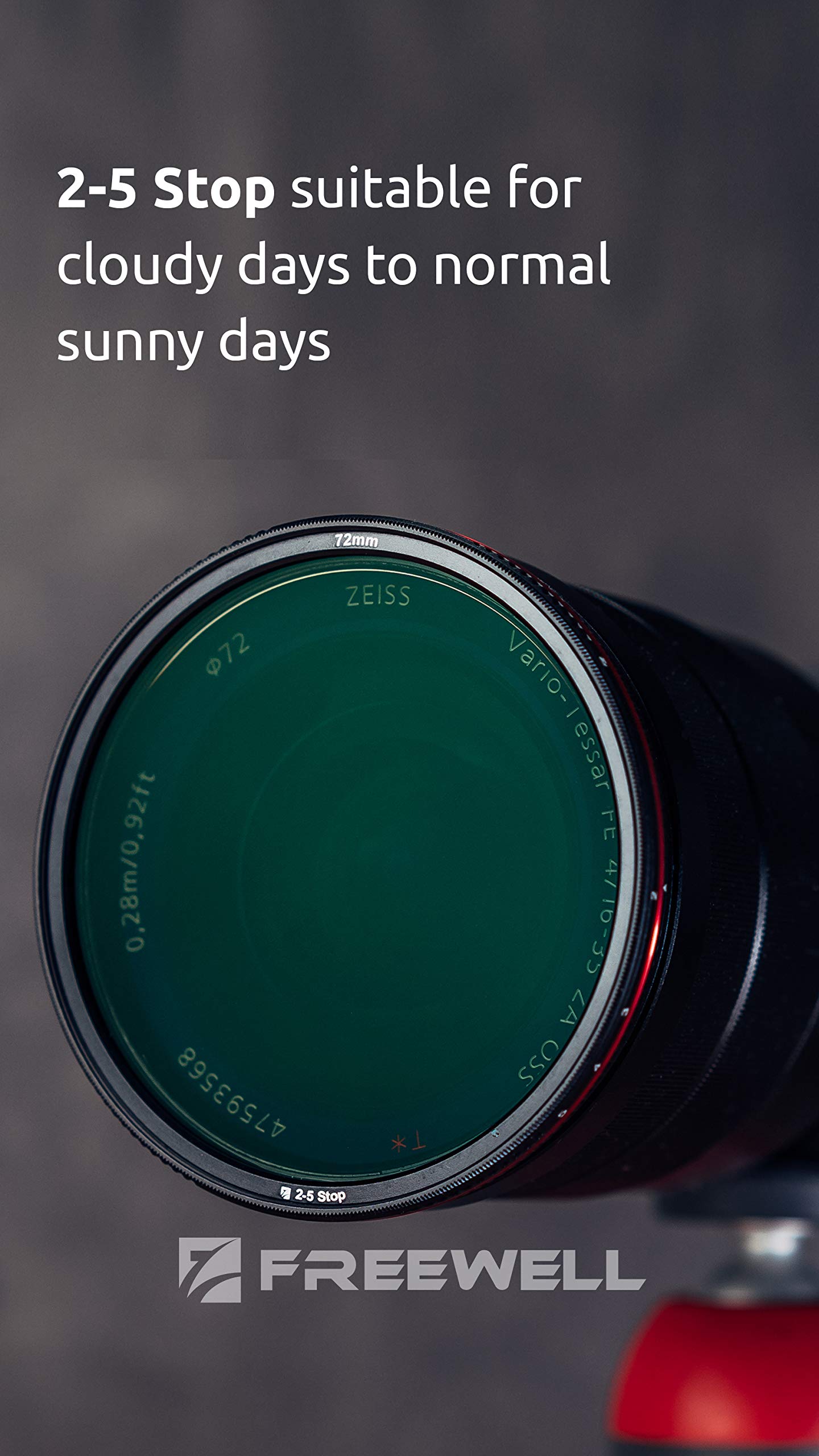 Freewell 82mm Threaded Hard Stop Variable ND Filter Standard Day 2 to 5 Stop
