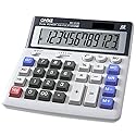 ONXE 12 Digit Desk Calculator,Calculators Desktop with Extra Large 4.9" LCD Display & Big Buttons, Solar & Battery Dual Power, Standard Basic 4