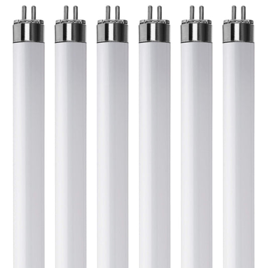 KOR F6T5/WW T5 Fluorescent Tube Bulbs, 6W 9", 3000K Warm White, 6-Pack